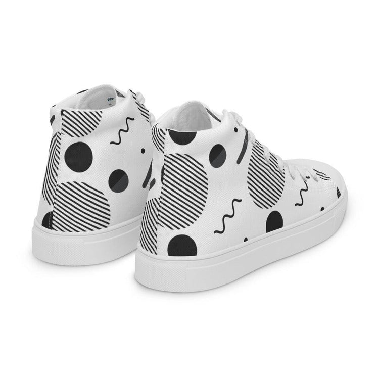 Party Time Men’s High Top Canvas Shoes - MessyBunFun - Your Destination for Stylish Unisex Clothing, Tops and bottoms - MessyBunFun.com