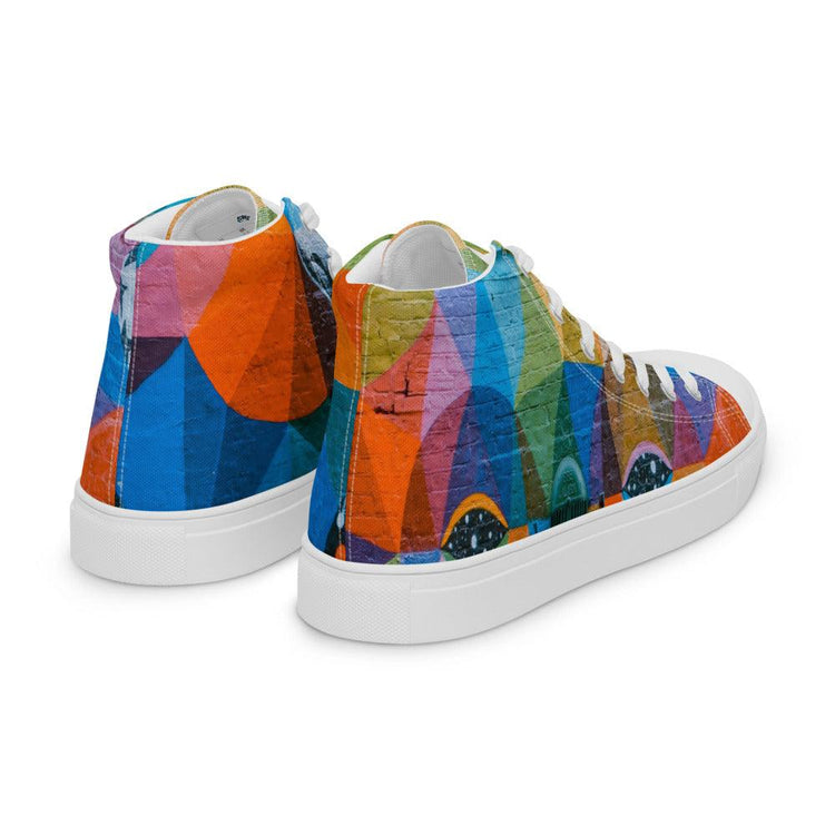 Color Me Men’s High Top Canvas Shoes - MessyBunFun - Your Destination for Stylish Unisex Clothing, Tops and bottoms - MessyBunFun.com