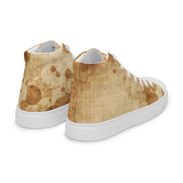 Drop Cloth Men’s High Top Canvas Shoes - MessyBunFun - Your Destination for Stylish Unisex Clothing, Tops and bottoms - MessyBunFun.com