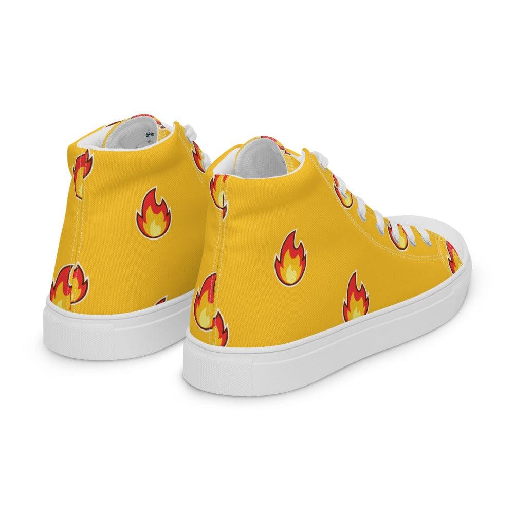 Flame Jumper Men’s High Top Canvas Shoes - MessyBunFun - Your Destination for Stylish Unisex Clothing, Tops and bottoms - MessyBunFun.com