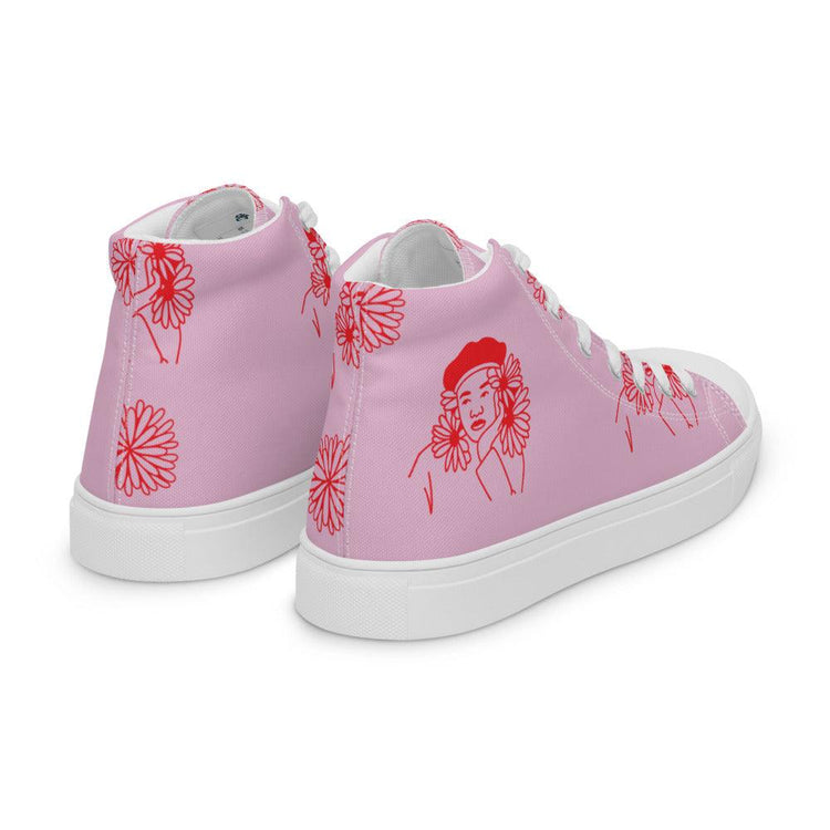 Island Dreams Men’s High Top Canvas Shoes - MessyBunFun - Your Destination for Stylish Unisex Clothing, Tops and bottoms - MessyBunFun.com