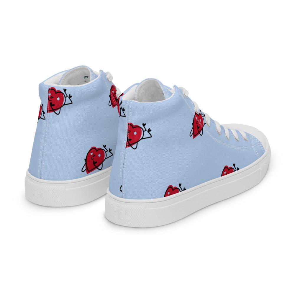 Falling 4 U Men’s High Top Canvas Shoes - MessyBunFun - Your Destination for Stylish Unisex Clothing, Tops and bottoms - MessyBunFun.com