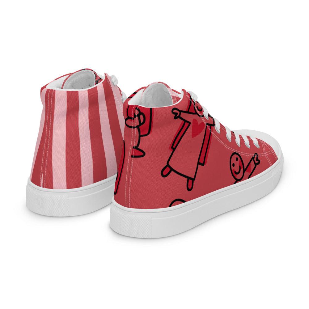 Circus Tent Men’s High Top Canvas Shoes - MessyBunFun - Your Destination for Stylish Unisex Clothing, Tops and bottoms - MessyBunFun.com