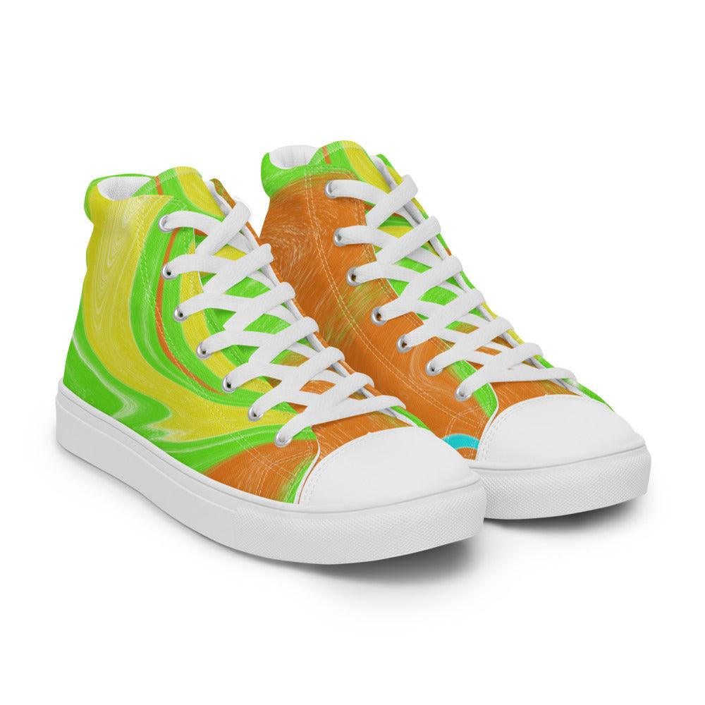 Citrus Men’s High Top Canvas Shoes - MessyBunFun - Your Destination for Stylish Unisex Clothing, Tops and bottoms - MessyBunFun.com