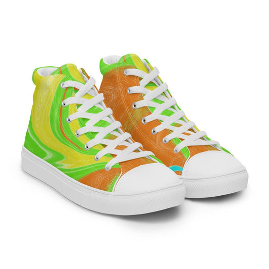 Citrus Men’s High Top Canvas Shoes - MessyBunFun - Your Destination for Stylish Unisex Clothing, Tops and bottoms - MessyBunFun.com