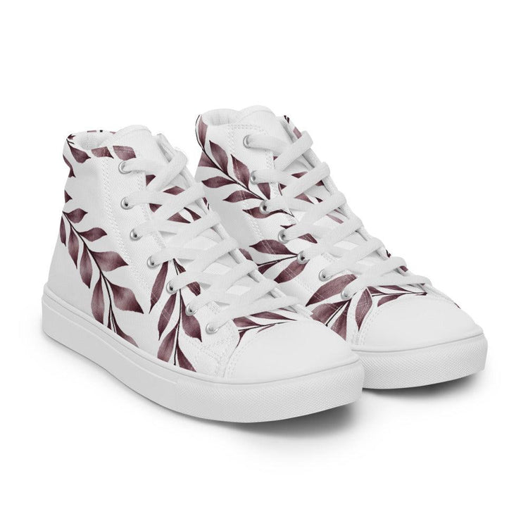 Bronze Vines Men’s High Top Canvas Shoes - MessyBunFun - Your Destination for Stylish Unisex Clothing, Tops and bottoms - MessyBunFun.com