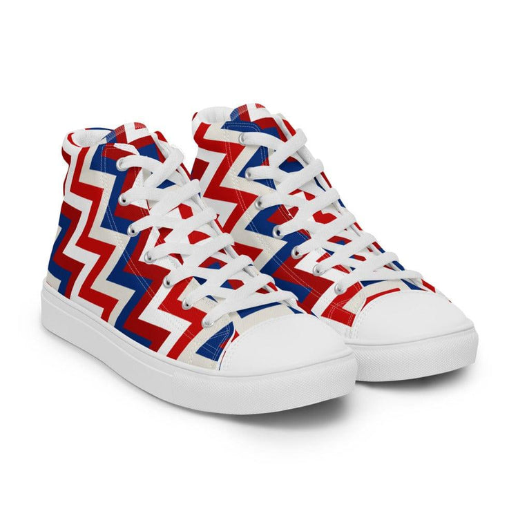 ZigZag USA Men’s High Top Canvas Shoes - MessyBunFun - Your Destination for Stylish Unisex Clothing, Tops and bottoms - MessyBunFun.com