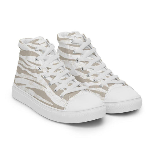 Muted Tiger Men’s High Top Canvas Shoes