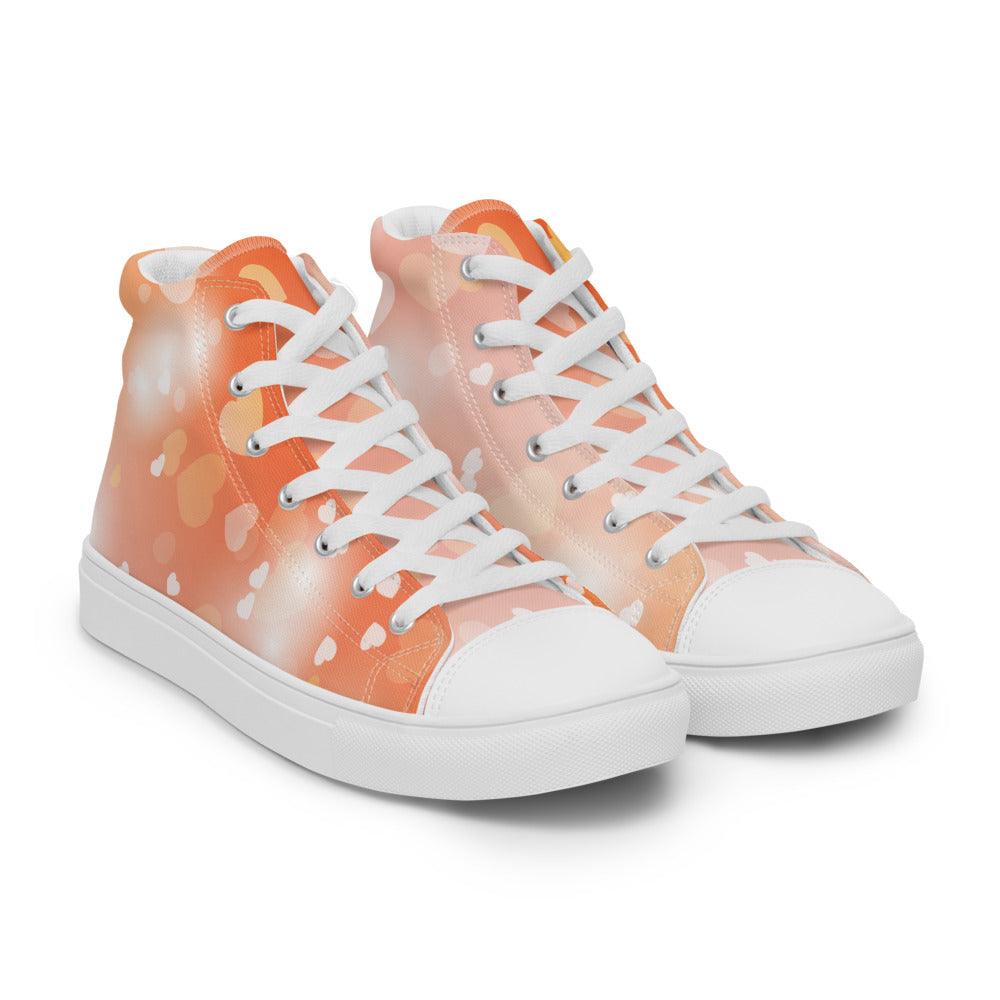 Sweet Heart Dreams Men’s High Top Canvas Shoes - MessyBunFun - Your Destination for Stylish Unisex Clothing, Tops and bottoms - MessyBunFun.com