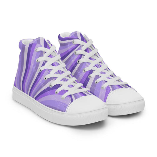 Purple Haze Men’s High Top Canvas Shoes