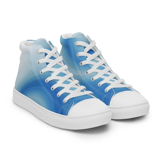 Blue Sky Men’s High Top Canvas Shoes - MessyBunFun - Your Destination for Stylish Unisex Clothing, Tops and bottoms - MessyBunFun.com