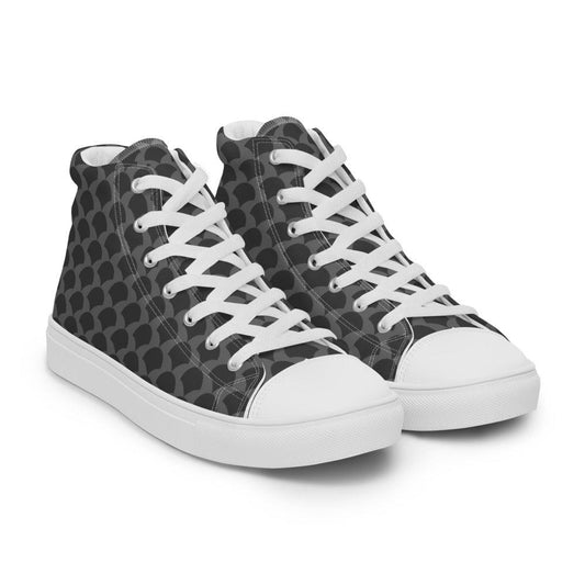 Dark Fan Men’s High Top Canvas Shoes - MessyBunFun - Your Destination for Stylish Unisex Clothing, Tops and bottoms - MessyBunFun.com