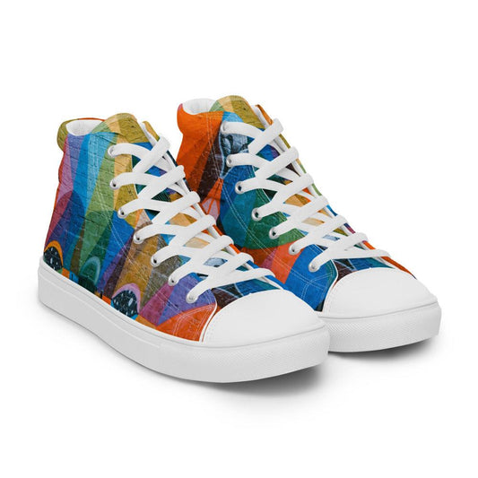 Color Me Men’s High Top Canvas Shoes - MessyBunFun - Your Destination for Stylish Unisex Clothing, Tops and bottoms - MessyBunFun.com