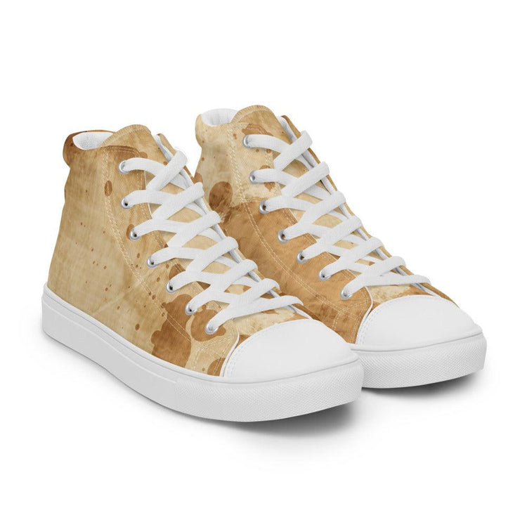 Drop Cloth Men’s High Top Canvas Shoes - MessyBunFun - Your Destination for Stylish Unisex Clothing, Tops and bottoms - MessyBunFun.com