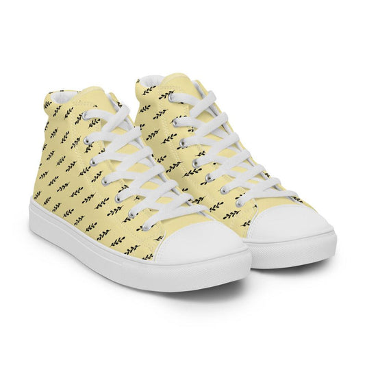 Botanicals Men’s High Top Canvas Shoes - MessyBunFun - Your Destination for Stylish Unisex Clothing, Tops and bottoms - MessyBunFun.com