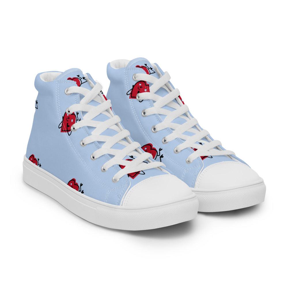 Falling 4 U Men’s High Top Canvas Shoes - MessyBunFun - Your Destination for Stylish Unisex Clothing, Tops and bottoms - MessyBunFun.com