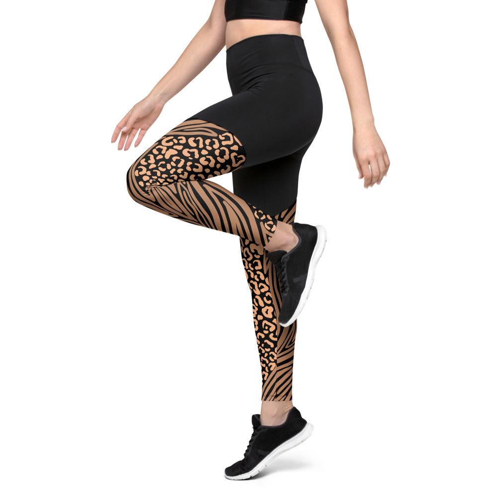 Tiger Leopard High Waisted Sports Leggings