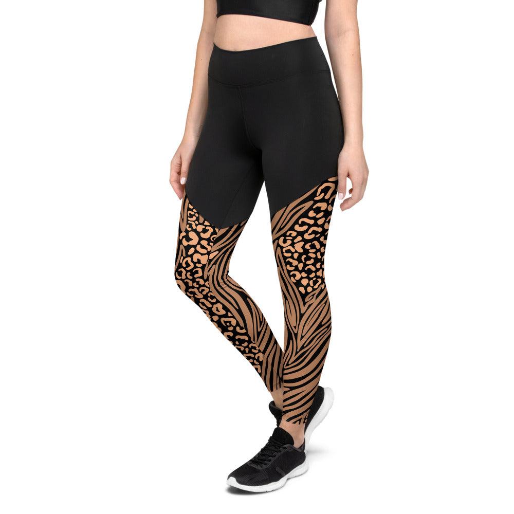 Tiger Leopard High Waisted Sports Leggings