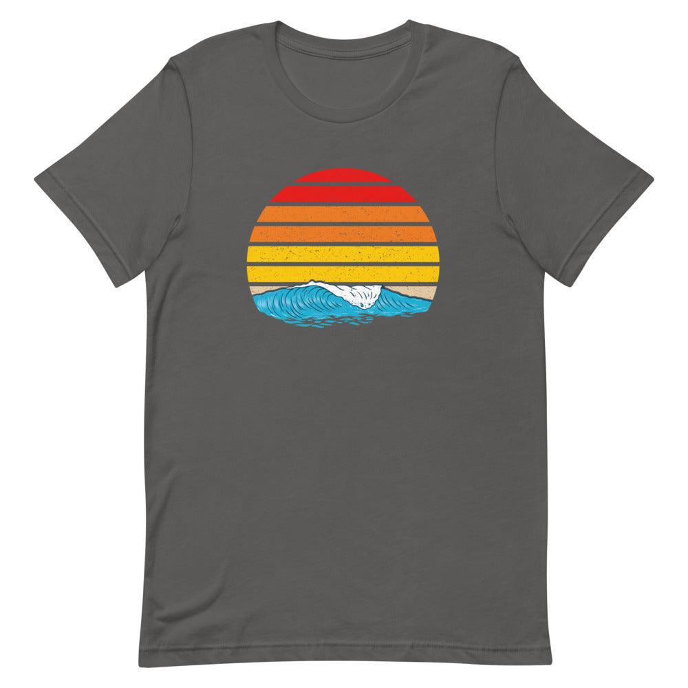 Retro Sunset at The Beach Adult Unisex Short Sleeve T-Shirt