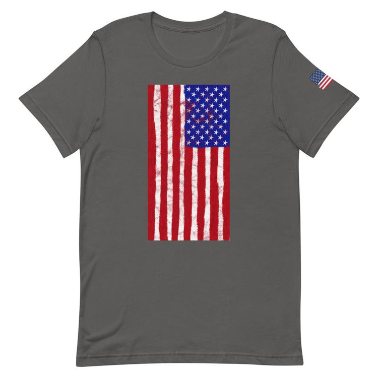 Spray Paint American Flag Short-Sleeve Unisex T-Shirt