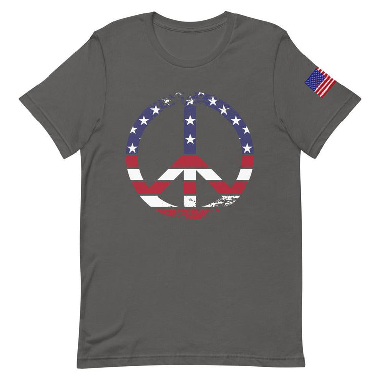 Peace Sign Flag Short-Sleeve Unisex T-Shirt