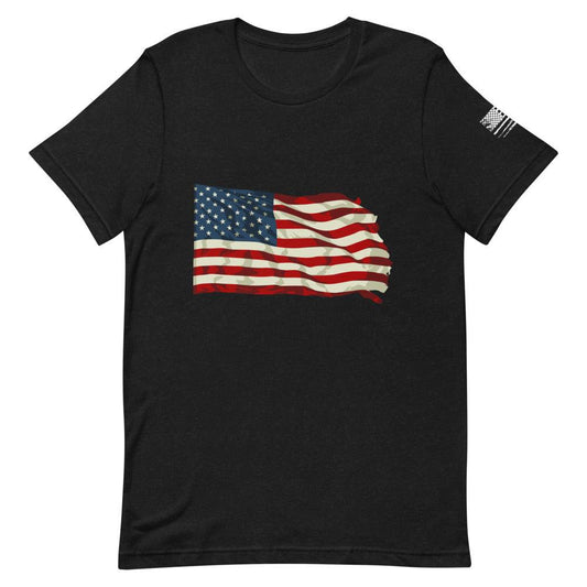 Waving American Flag Short-Sleeve Unisex T-Shirt