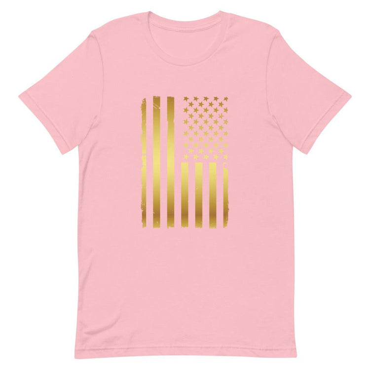 Vertical Gold Flag Short-Sleeve Unisex T-Shirt