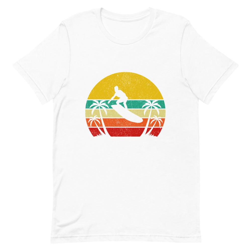 Surfer with Palm Trees Short-Sleeve Unisex T-Shirt