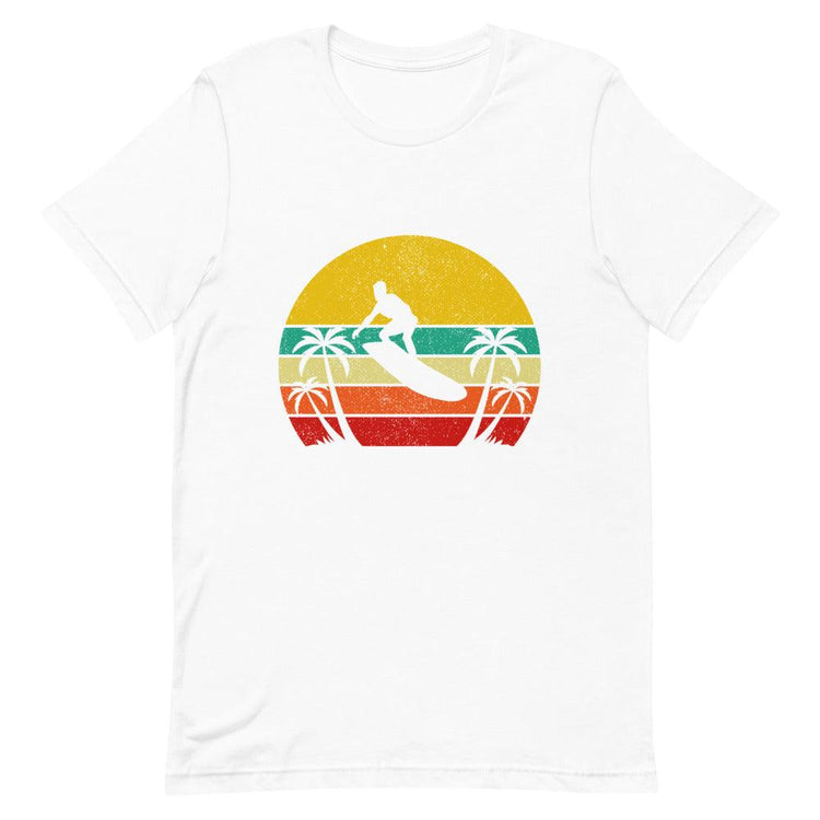 Surfer with Palm Trees Short-Sleeve Unisex T-Shirt