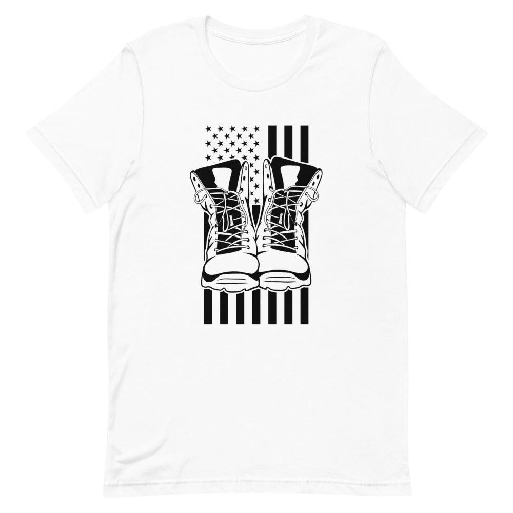 Boots on Black Flag Short-Sleeve Unisex T-Shirt