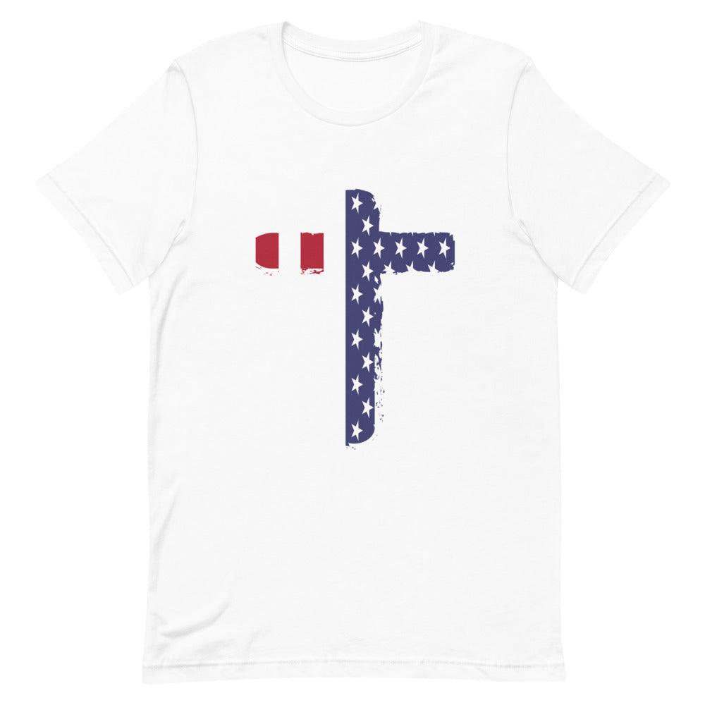 Red White Blue Cross Short-Sleeve Unisex T-Shirt