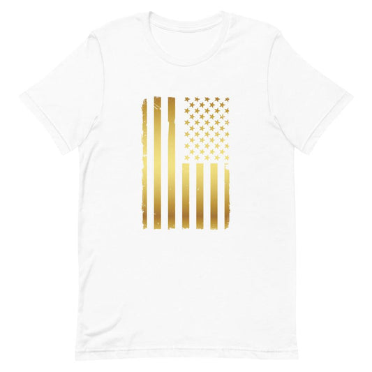 Vertical Gold Flag Short-Sleeve Unisex T-Shirt