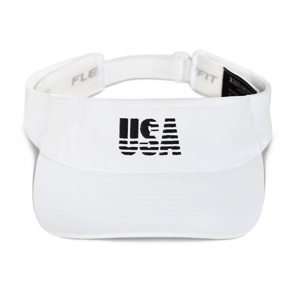 Embroidered USA Visor - MessyBunFun - Your Destination for Stylish Unisex Clothing, Tops and bottoms - MessyBunFun.com