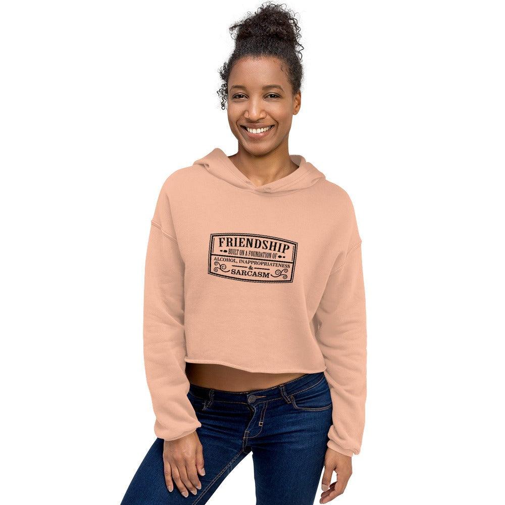 Friendship Crop Hoodie - MessyBunFun - Your Destination for Stylish Unisex Clothing, Tops and bottoms - MessyBunFun.com