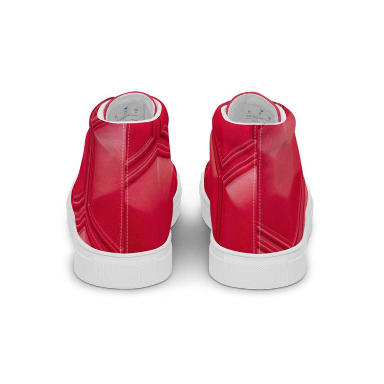 Big Red Wall Women’s High Top Canvas Shoes - MessyBunFun - Your Destination for Stylish Unisex Clothing, Tops and bottoms - MessyBunFun.com