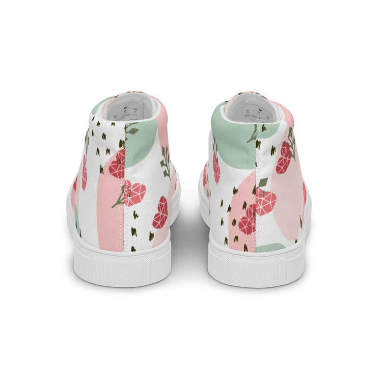 Garden's Heart Women’s High Top Canvas Shoes - MessyBunFun - Your Destination for Stylish Unisex Clothing, Tops and bottoms - MessyBunFun.com