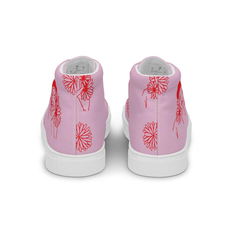 Island Dreams Women’s High Top Canvas Shoes - MessyBunFun - Your Destination for Stylish Unisex Clothing, Tops and bottoms - MessyBunFun.com