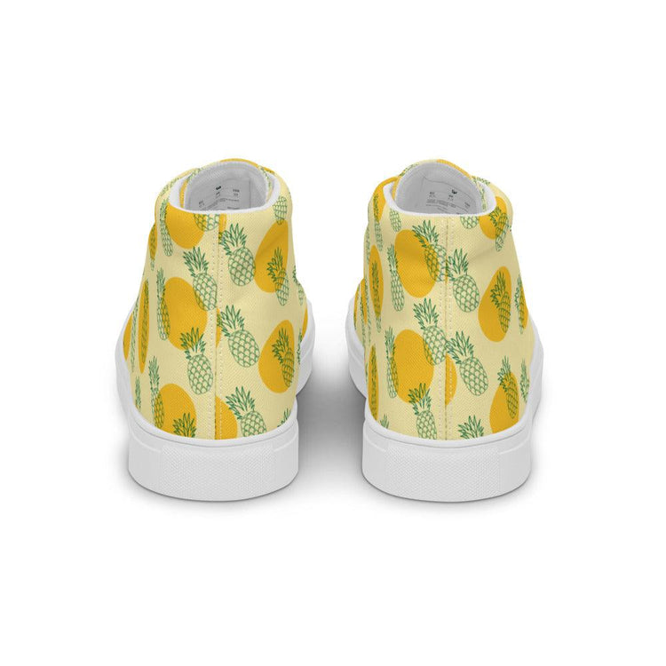 Pineapple Women’s High Top Canvas Shoes - MessyBunFun - Your Destination for Stylish Unisex Clothing, Tops and bottoms - MessyBunFun.com