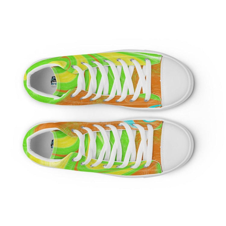 Citrus Women’s High Top Canvas Shoes - MessyBunFun - Your Destination for Stylish Unisex Clothing, Tops and bottoms - MessyBunFun.com