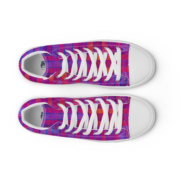 The Handwriting Is On The Wall Women’s High Top Canvas Shoes - MessyBunFun - Your Destination for Stylish Unisex Clothing, Tops and bottoms - MessyBunFun.com