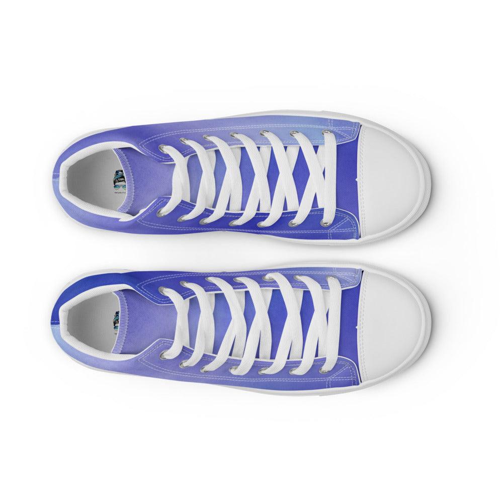 Purple Fog Women’s High Top Canvas Shoes - MessyBunFun - Your Destination for Stylish Unisex Clothing, Tops and bottoms - MessyBunFun.com