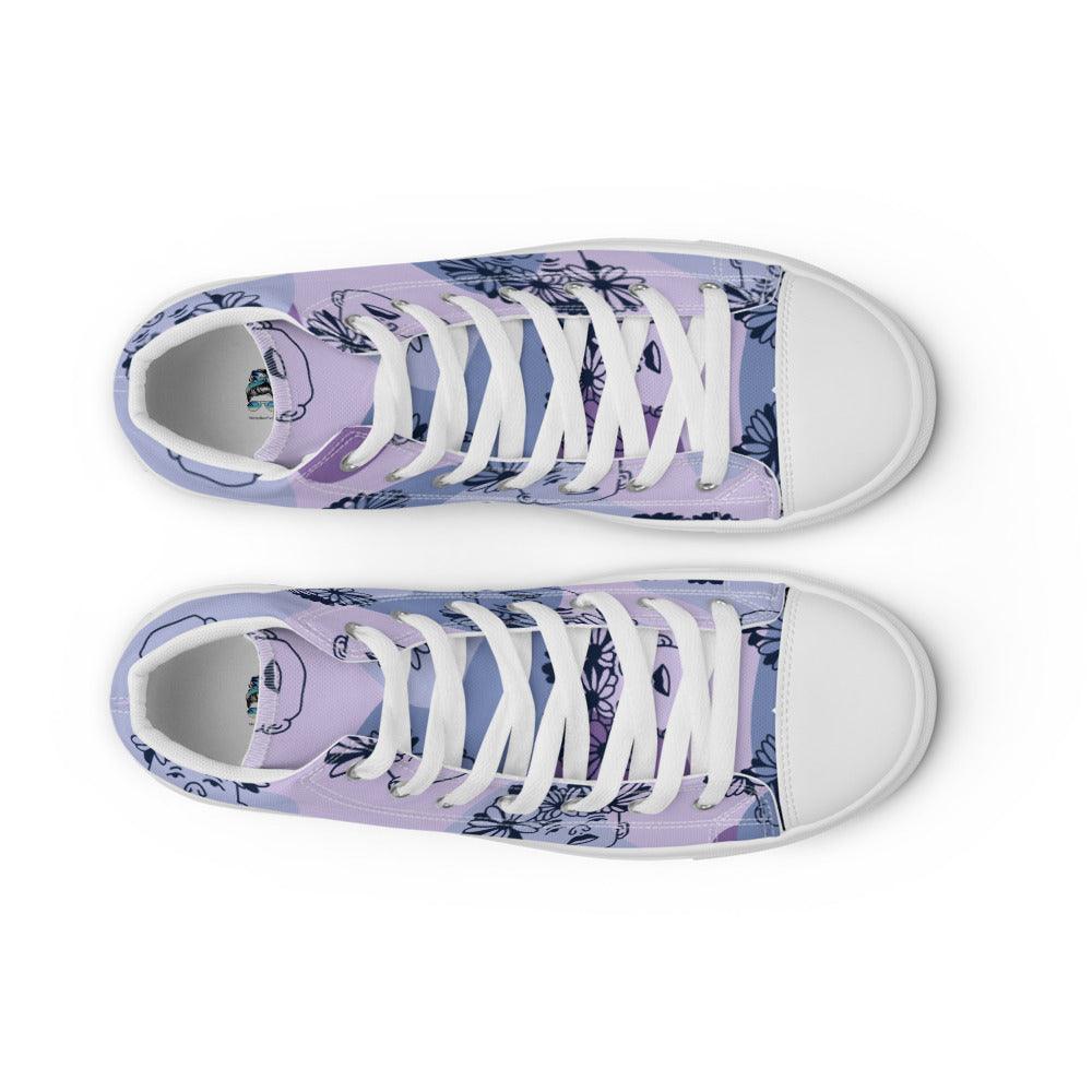 Tropical Dreams Women’s High Top Canvas Shoes - MessyBunFun - Your Destination for Stylish Unisex Clothing, Tops and bottoms - MessyBunFun.com