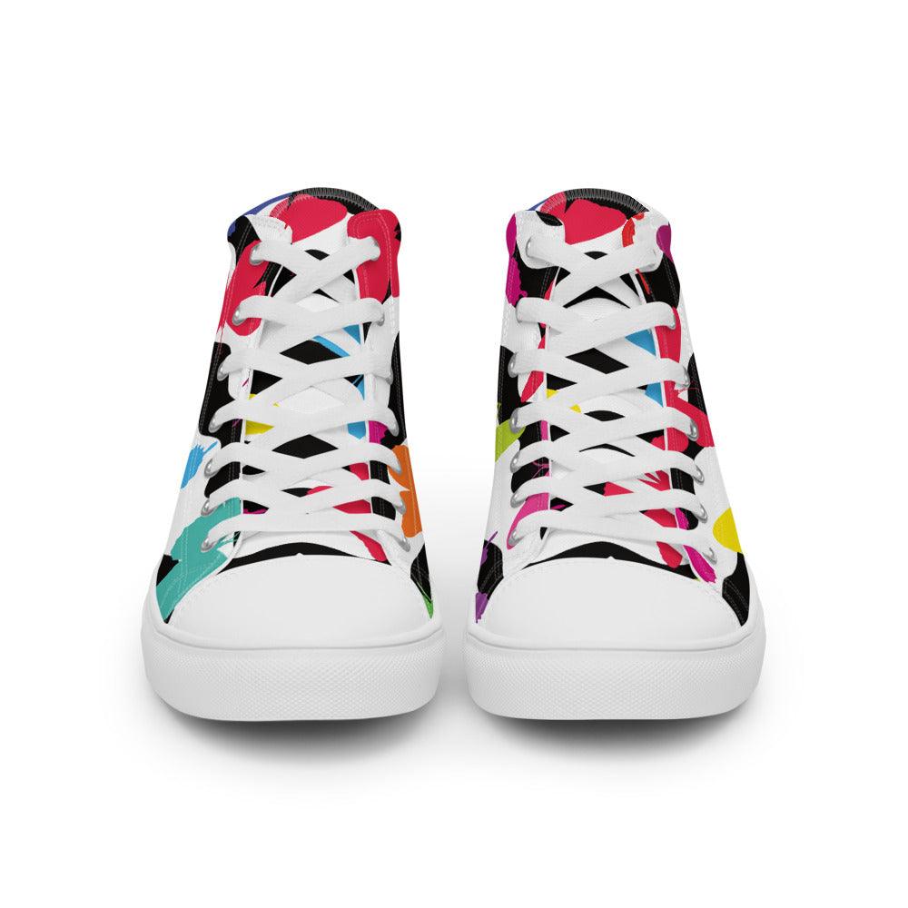 Butterfly Zig Zag Women’s High Top Canvas Shoes