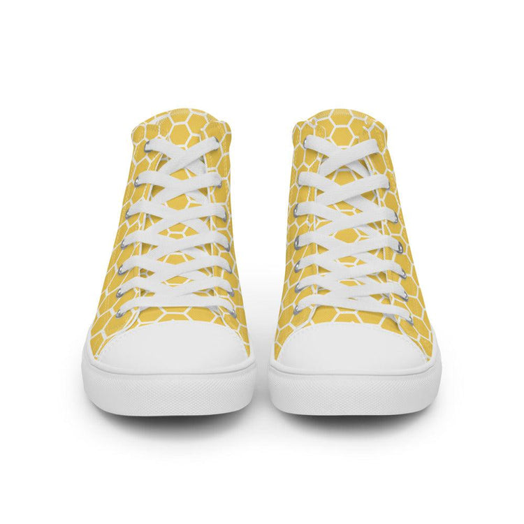 Honeycomb Women’s High Top Canvas Shoes