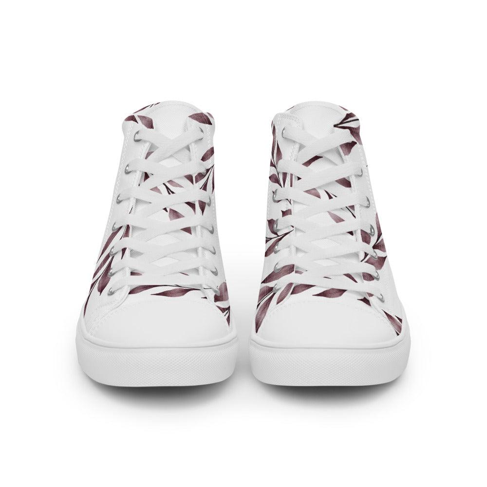 Bronze Vines Women’s High Top Canvas Shoes - MessyBunFun - Your Destination for Stylish Unisex Clothing, Tops and bottoms - MessyBunFun.com