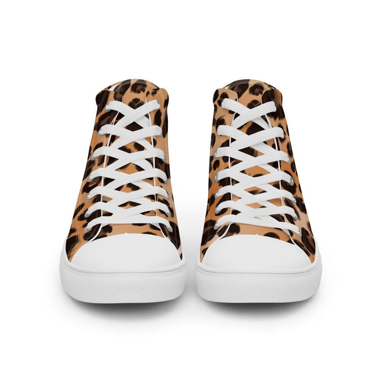 Leopard Women’s High Top Canvas Shoes