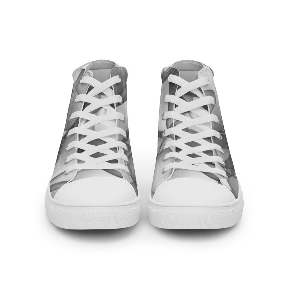 Gray Suds Women’s High Top Canvas Shoes - MessyBunFun - Your Destination for Stylish Unisex Clothing, Tops and bottoms - MessyBunFun.com