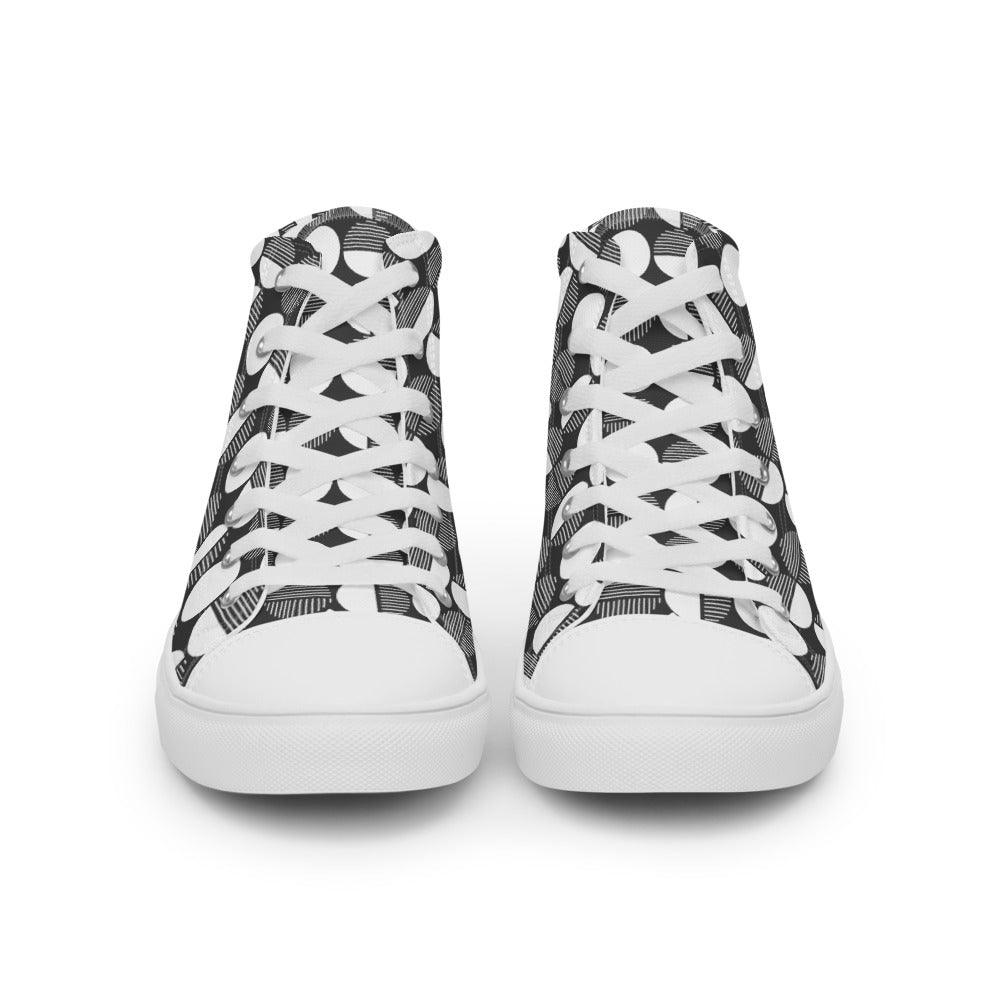 Circle and a Half Women’s High Top Canvas Shoes - MessyBunFun - Your Destination for Stylish Unisex Clothing, Tops and bottoms - MessyBunFun.com