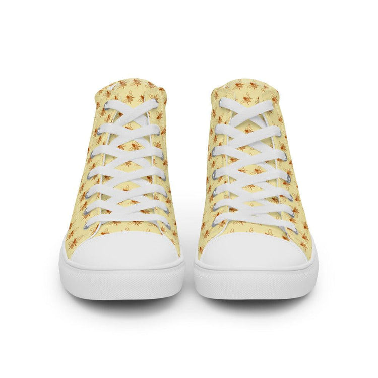 Bees on the Run Women’s High Top Canvas Shoes