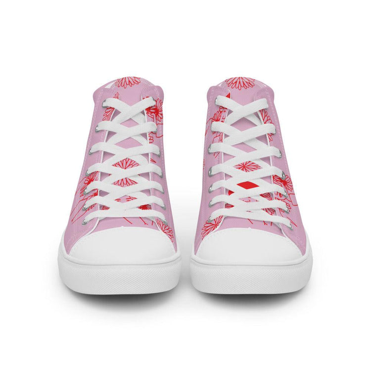 Island Dreams Women’s High Top Canvas Shoes - MessyBunFun - Your Destination for Stylish Unisex Clothing, Tops and bottoms - MessyBunFun.com